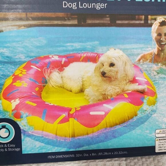 Pawsitively Fun Inflatable Pet Float Dog Lounger -C - Picture 2 of 5